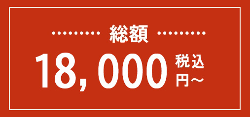 総額13,000円（税抜）～